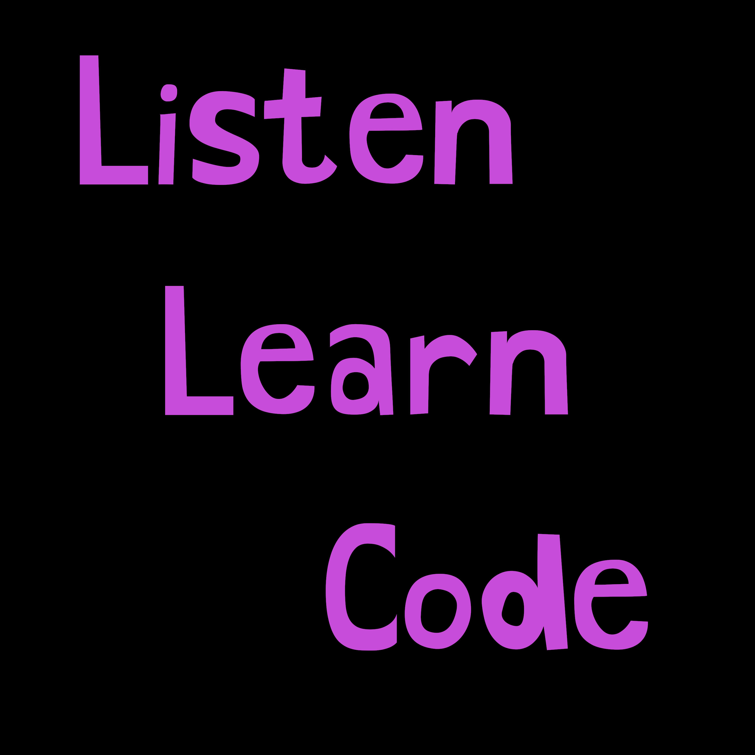 Podcast Logo for 'Listen, Learn, and Code